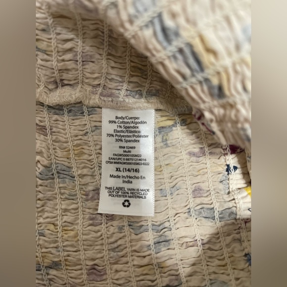 BNT:Free Assembly Mermaid Multi Ruffle Bandeau/short 2-Piece Set XL & shorts 12 - Picture 3 of 8